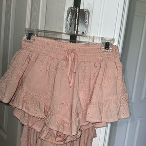 beach shorts with matching top